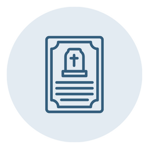 Death certificate icon